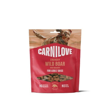 Carnilove Crunchy Snack Wild Boar & Rosehips hondensnack met wild zwijn en rozenbottel, natuurlijke crunchy beloningssnack rijk aan eiwitten en vitamine C, gezonde trainingssnack voor actieve honden, Dog - Expert webshop voor gespecialiseerd hondenmateriaal