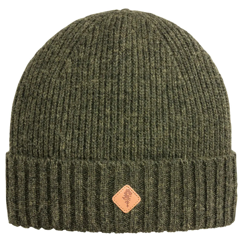 Pinewood warme wollen muts Mossgreen Melange met zachte fleecevoering, gebreide outdoor muts van wolmix voor jacht, wandelen, trekking en koude dagen, Dog - Expert webshop voor gespecialiseerd hondenmateriaal
