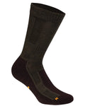 Pinewood Trekking Merino Sokken Long in groen/bruin, lange merinosokken voor wandelen, trekking, jacht en hondensport met gewatteerde zool, vochtregulatie en extra comfort,Dog - Expert webshop voor gespecialiseerd hondenmateriaal