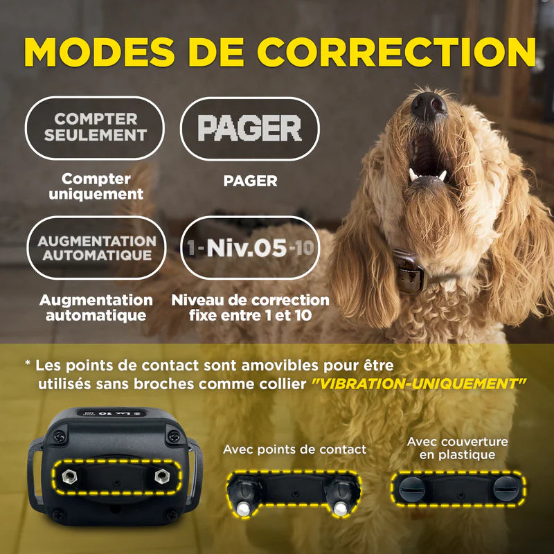 Dogtra Smart NoBark anti-blafband voor honden met app, triple detectiesysteem voor nauwkeurige blaf-, jank- en huildetectie, instelbare gevoeligheid en stimulatieniveaus, waterdichte ontvanger en vibratiefunctie, Dog - Expert webshop voor gespecialiseerd hondenmateriaal