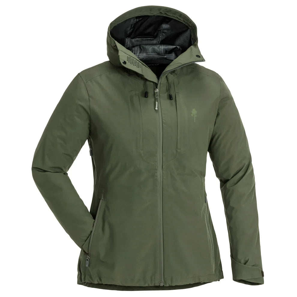 Pinewood Abisko dames regenjas moss green, waterdichte outdoorjas voor wandelen en hiken ,Dog - Expert webshop voor gespecialiseerd hondenmateriaal