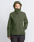 Pinewood Abisko dames regenjas moss green, waterdichte outdoorjas voor wandelen en hiken ,Dog - Expert webshop voor gespecialiseerd hondenmateriaal