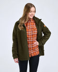 Pinewood Pile Fleece Jas voor dames in moss green of zwart, warme zachte fleecejas met wolachtige look voor outdoor, wandelen en jacht, Dog - Expert webshop voor gespecialiseerd hondenmateriaal