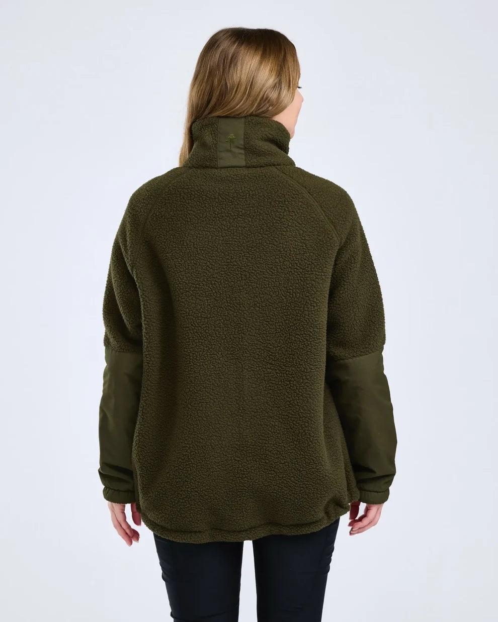 Pinewood Pile Fleece Jas voor dames in moss green of zwart, warme zachte fleecejas met wolachtige look voor outdoor, wandelen en jacht, Dog - Expert webshop voor gespecialiseerd hondenmateriaal