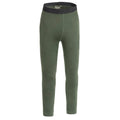 Pinewood Abisko Merino Base Layer Pants heren thermobroek in Dark Mossgreen, warme merino baselayer met bamboevezels voor jacht, wandelen, trekking, wintersport en outdooractiviteiten, Dog - Expert webshop voor gespecialiseerd hondenmateriaal