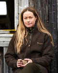 Pinewood Hurricane Zip Sweater, warme winddichte en waterafstotende wollen trui met rits, ideaal voor wandelen, hondensport en outdoor, Dark Brown Melange, Dog - Expert webshop voor gespecialiseerd hondenmateriaal