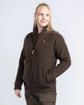 Pinewood Hurricane Zip Sweater, warme winddichte en waterafstotende wollen trui met rits, ideaal voor wandelen, hondensport en outdoor, Dark Brown Melange, Dog - Expert webshop voor gespecialiseerd hondenmateriaal