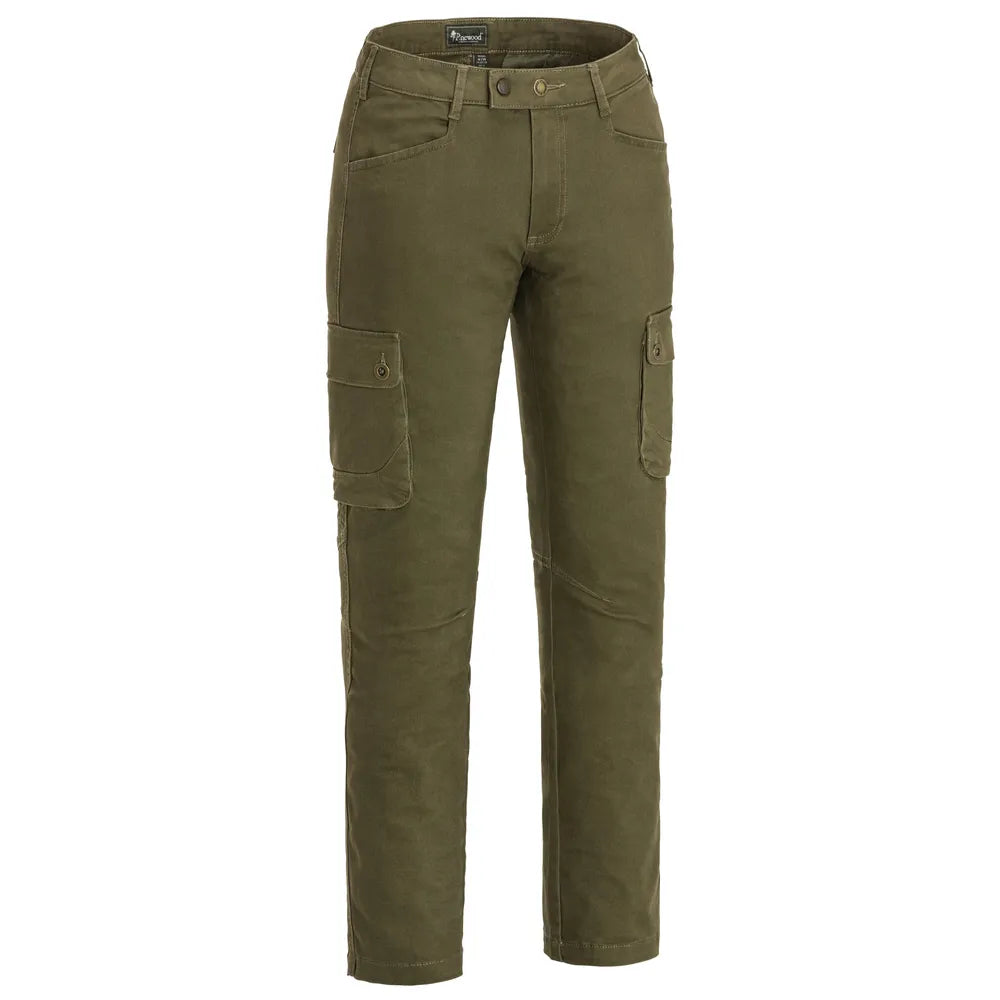 Pinewood Serengeti outdoor broek heren Moss Green met stretch, comfortabele wandelbroek voor jacht, trekking, bushcraft, hondensport en dagelijks gebruik, Dog - Expert webshop voor gespecialiseerd hondenmateriaal