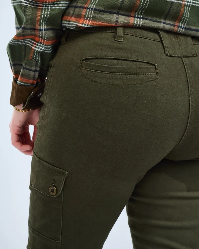 Pinewood Serengeti outdoor broek heren Moss Green met stretch, comfortabele wandelbroek voor jacht, trekking, bushcraft, hondensport en dagelijks gebruik, Dog - Expert webshop voor gespecialiseerd hondenmateriaal