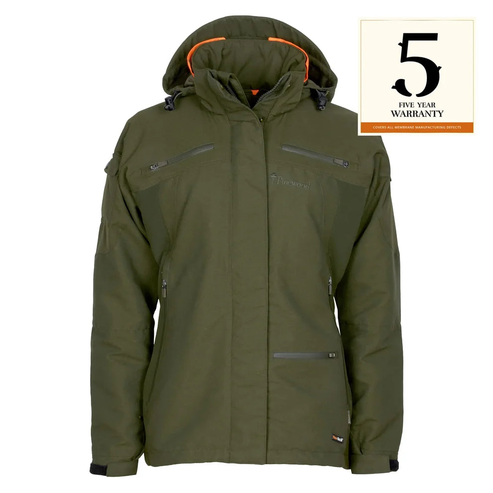 Pinewood Hunter Pro Xtreme 2.0 dames jachtjas moss green, waterdichte outdoorjas voor actieve jacht ,Dog - Expert webshop voor gespecialiseerd hondenmateriaal