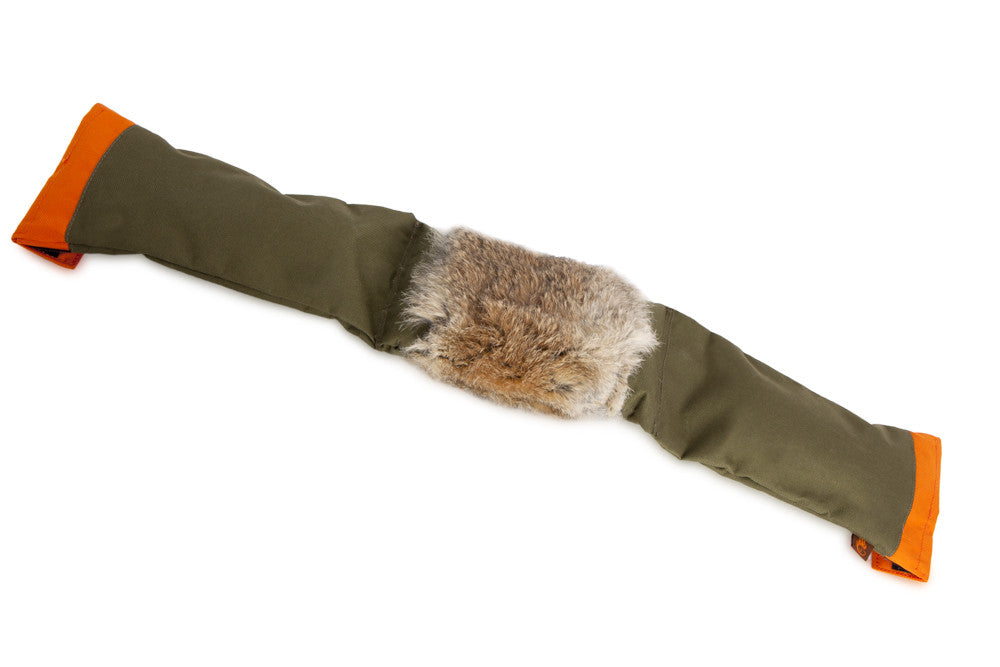 3-delige dummy voor jachthonden, verstelbaar in gewicht met konijnenvacht middenstuk