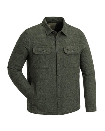 Pinewood Värnamo heren overshirt van 100% biologisch katoen, donkergroen flanel, 240 GSM, comfortabel en veelzijdig voor outdoor en dagelijks gebruik, Dog - Expert webshop voor gespecialiseerd hondenmateriaal