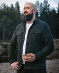 Pinewood Värnamo heren overshirt van 100% biologisch katoen, donkergroen flanel, 240 GSM, comfortabel en veelzijdig voor outdoor en dagelijks gebruik, Dog - Expert webshop voor gespecialiseerd hondenmateriaal