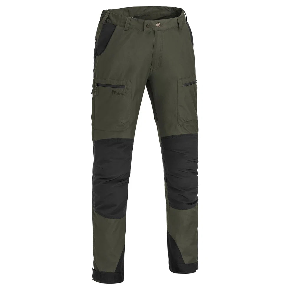 Pinewood Caribou TC Extreme Trousers Mossgreen Black waterdichte outdoorbroek met 4-way stretch, winddichte wandelbroek en jachtbroek met ademend membraan voor trekking en buitenactiviteiten, Dog - Expert webshop voor gespecialiseerd hondenmateriaal