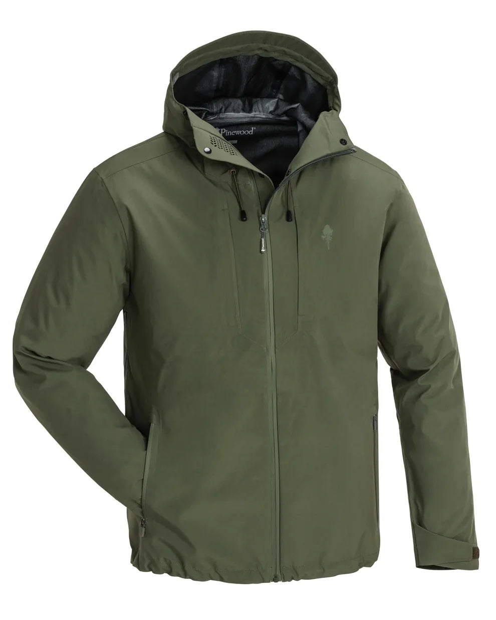 Pinewood Abisko Telluz heren regenjas moss green, lichtgewicht waterdichte outdoorjas voor wandelen en hiken ,Dog - Expert webshop voor gespecialiseerd hondenmateriaal
