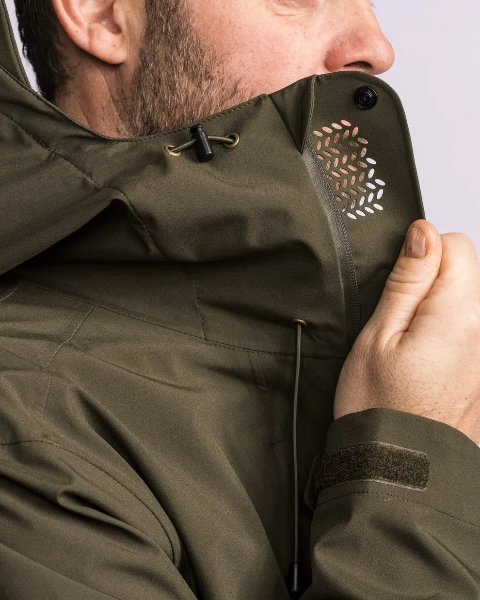 Pinewood Abisko Telluz heren regenjas moss green, lichtgewicht waterdichte outdoorjas voor wandelen en hiken ,Dog - Expert webshop voor gespecialiseerd hondenmateriaal