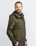 Pinewood Abisko Telluz heren regenjas moss green, lichtgewicht waterdichte outdoorjas voor wandelen en hiken ,Dog - Expert webshop voor gespecialiseerd hondenmateriaal