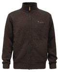 Pinewood Hurricane Zip Sweater, warme winddichte en waterafstotende wollen trui met rits, ideaal voor wandelen, hondensport en outdoor, Dark Brown Melange, Dog - Expert webshop voor gespecialiseerd hondenmateriaal