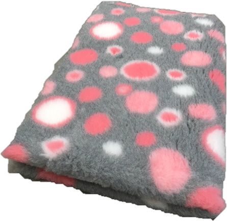 Vet bed Cirkels Grijze-Roze-Wit