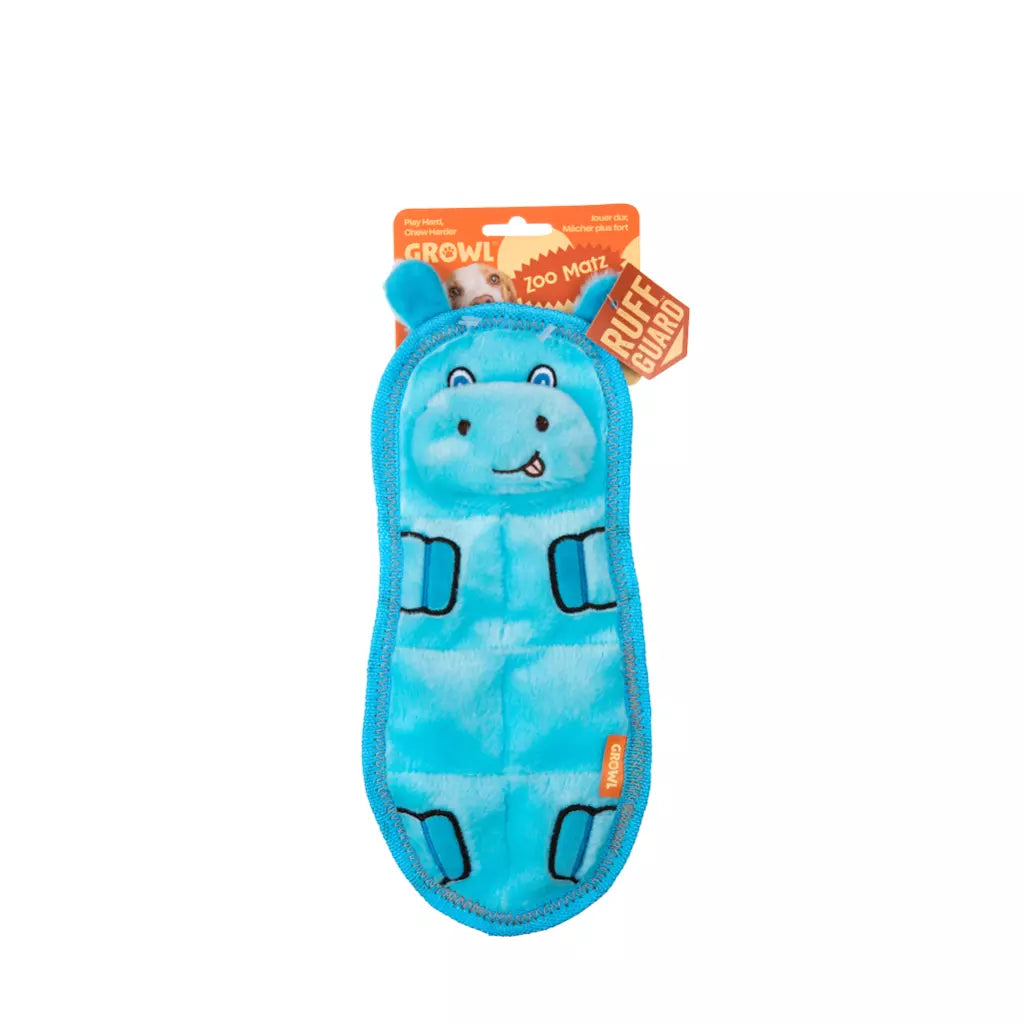 Growl Flip Floppz sterk hondenspeelgoed met drie piepers, duurzaam driehoekig ontwerp voor apporteren, trekken en kauwen, stimuleert actief speelgedrag bij honden van alle leeftijden, Dog - Expert webshop voor gespecialiseerd hondenmateriaal