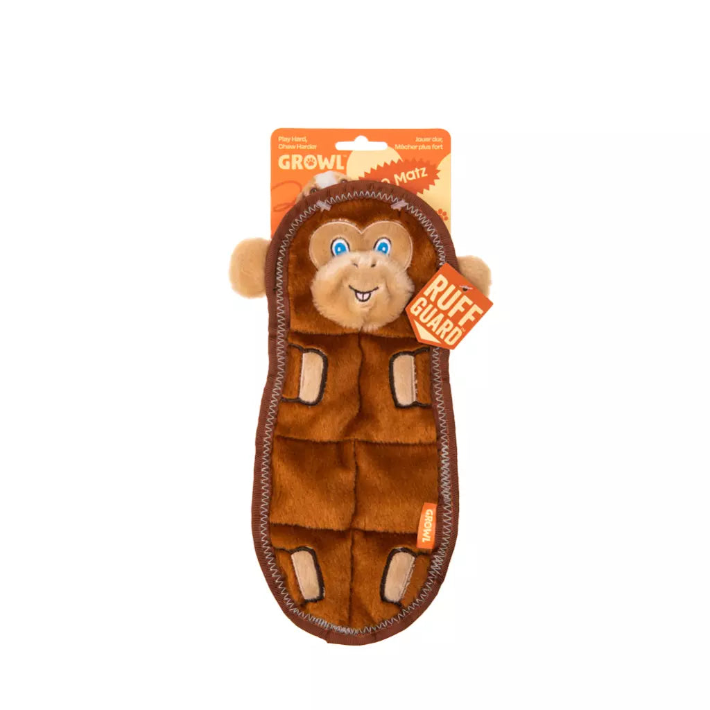 Growl Flip Floppz sterk hondenspeelgoed met drie piepers, duurzaam driehoekig ontwerp voor apporteren, trekken en kauwen, stimuleert actief speelgedrag bij honden van alle leeftijden, Dog - Expert webshop voor gespecialiseerd hondenmateriaal