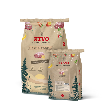 Kivo Lam & Rijst Senior/Light 14 kg hondenvoer met lam en rijst voor senior honden en gewichtsbeheersing, Dog - Expert webshop voor gespecialiseerd hondenmateriaal