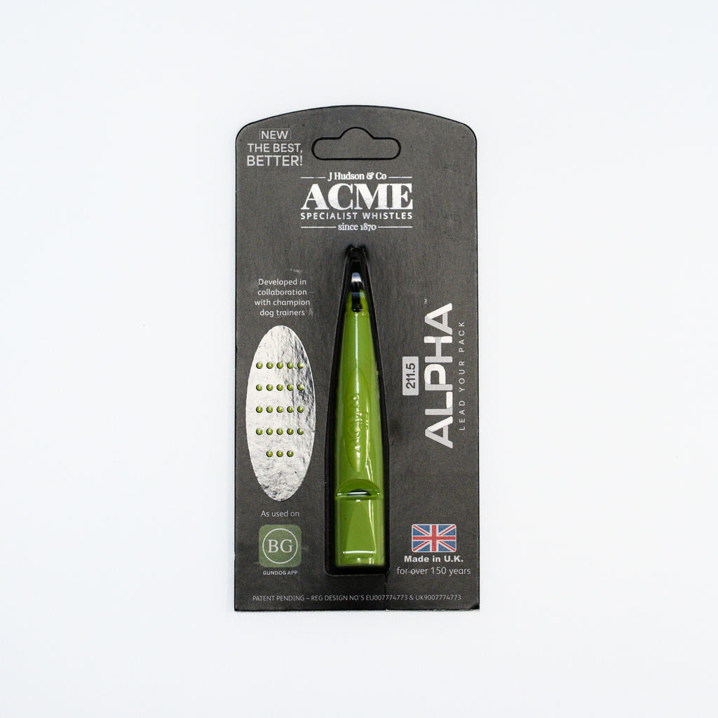 ACME ALPHA 211 1/2 hondenfluitje – professioneel trainingsfluitje met groter bereik, helder en luider geluid, comfort grip en responsief ontwerp, geschikt voor gehoorzaamheid, jacht, sporthonden en alle rassen en trainingsniveaus. Dog - Expert webshop voor gespecialiseerd hondenmateriaal,