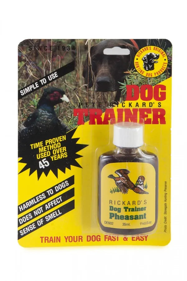 Pete Rickard’s fazantengeur, hulpmiddel voor jachttraining van honden, versterkt dummy met realistische wildgeur.