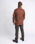 Pinewood Prestwick flanellen shirt met drukknoppen in terra cotta