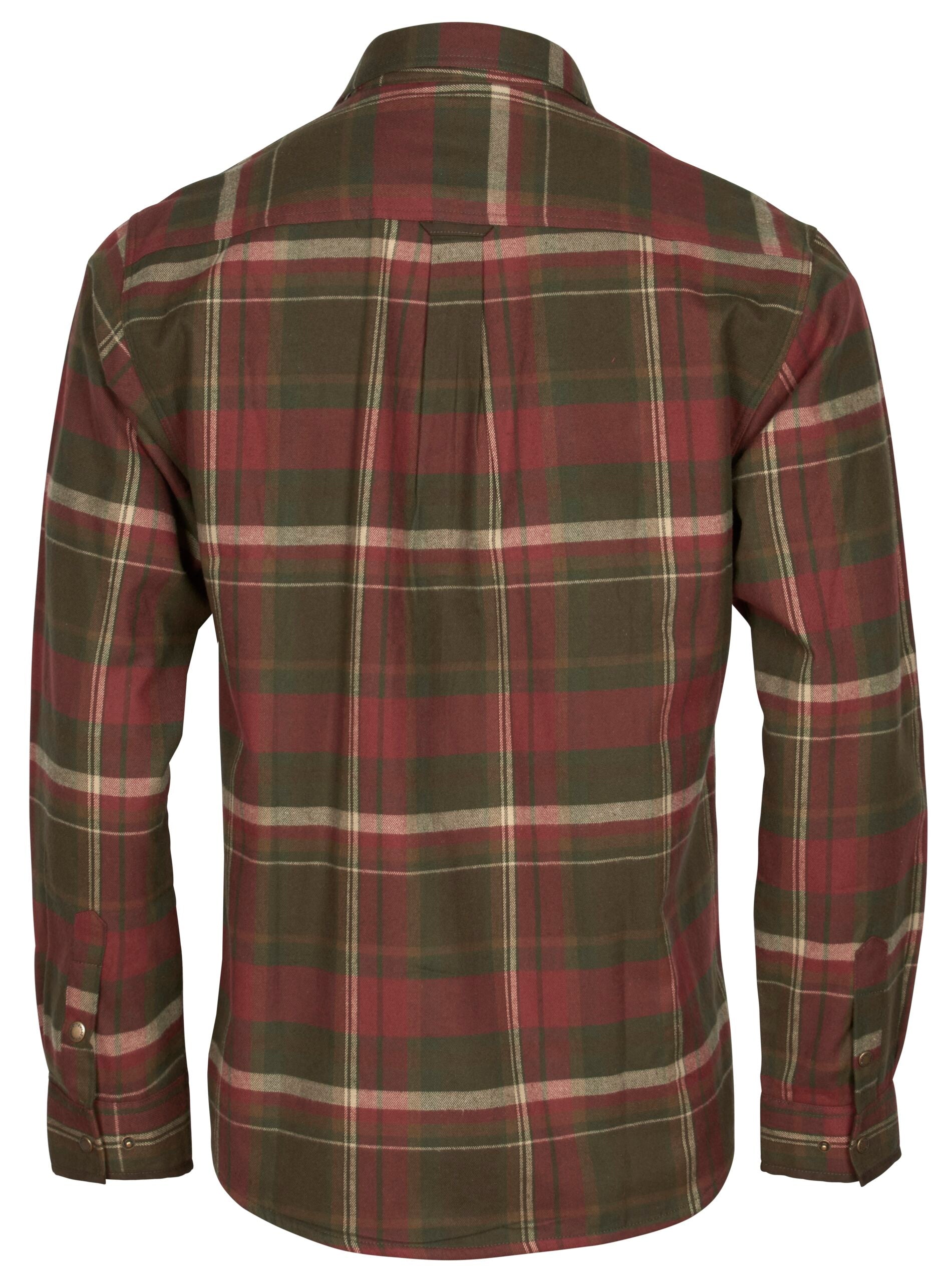 Pinewood Cornwall heren flanellen hemd met borstzakken en ventilatievoering