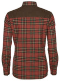 Pinewood Prestwick dames flanellen shirt met drukknoppen in terra cota