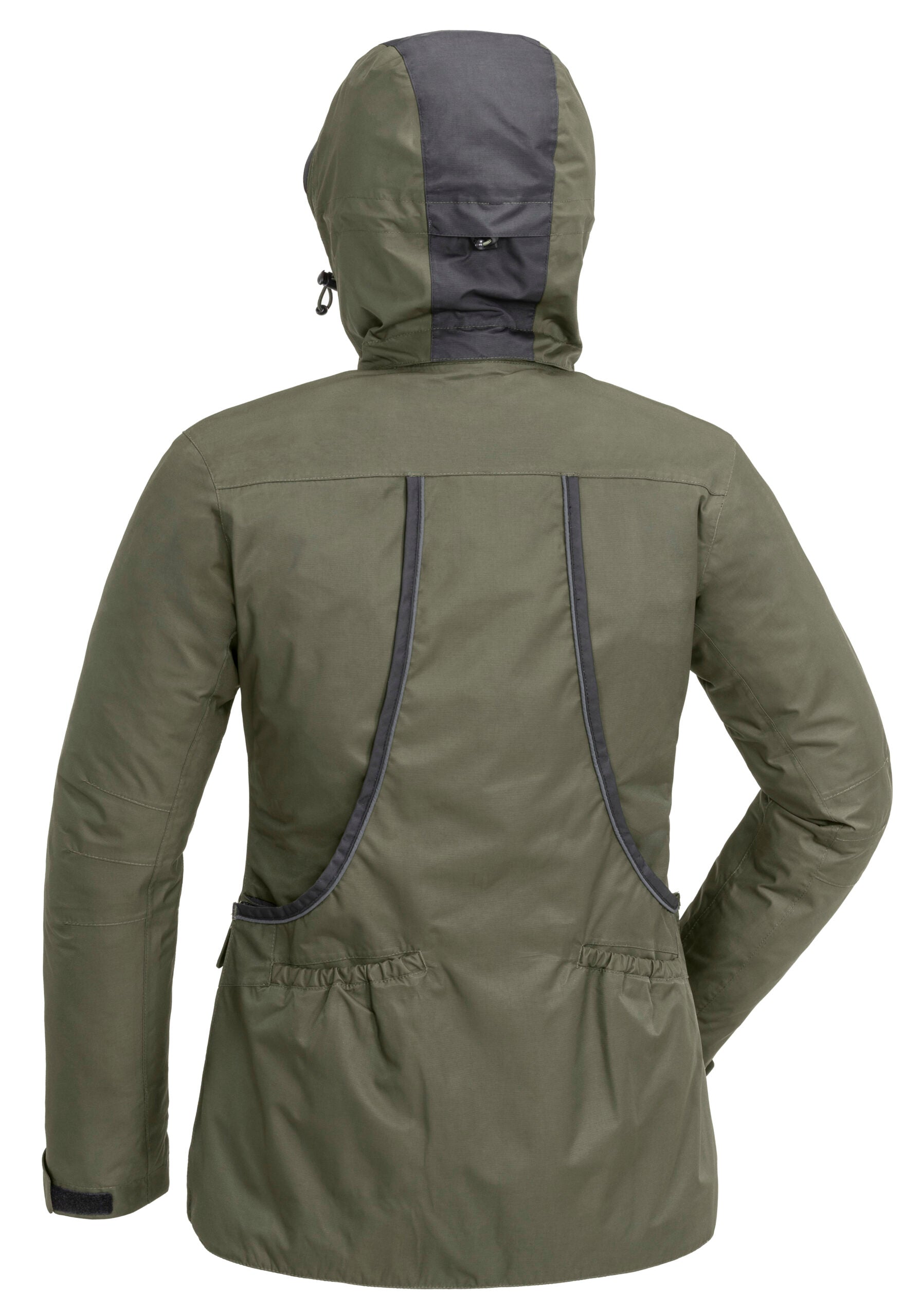 Water- en winddichte hondensportjas voor dames met grote dummyzak en capuchon