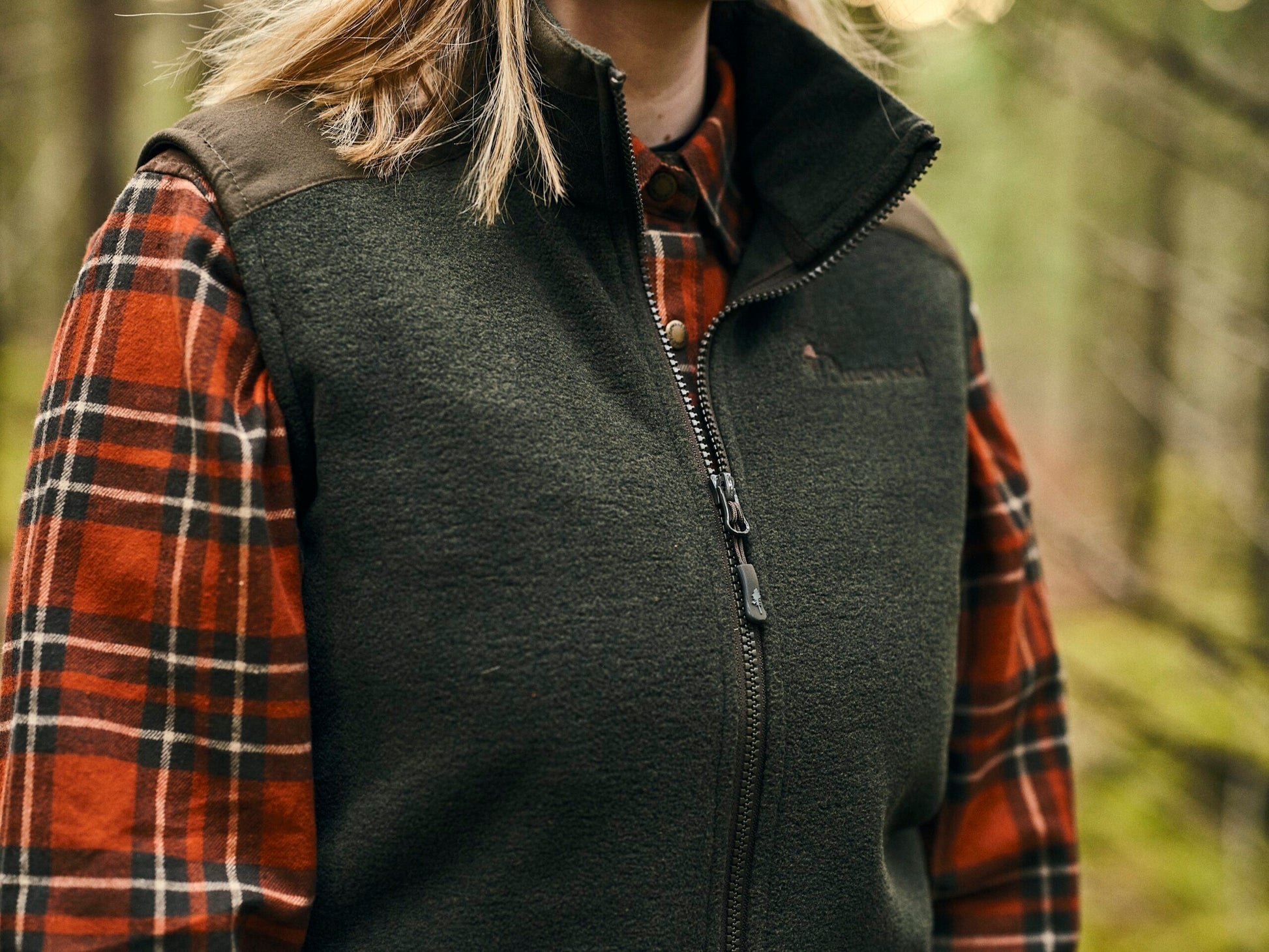 Pinewood Prestwick dames flanellen shirt met drukknoppen in terra cota