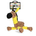 Retro Ezel duurzaam hondenspeelgoed met pieper, dubbel gestikt, zachte stof met retro kurklook en gerecyclede vulling, ideaal als knuffel- en speeltje voor honden van alle leeftijden, Dog - Expert webshop voor gespecialiseerd hondenmateriaal