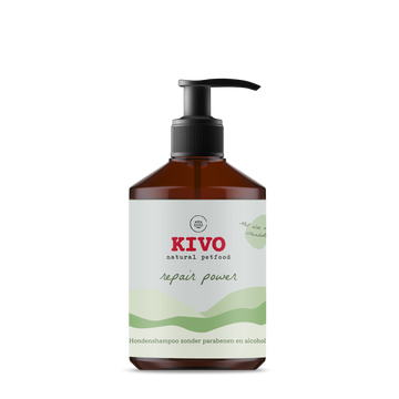 Kivo Repair Power hondenshampoo met Aloë Vera en Sheaboter voor verzorging van hondenhuid en vacht, milde pH-neutrale shampoo voor zachte en gezonde vacht, Dog - Expert webshop voor gespecialiseerd hondenmateriaal