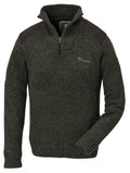 Pinewood Hurricane gebreide sweater met halve rits, wind- en waterafstotend