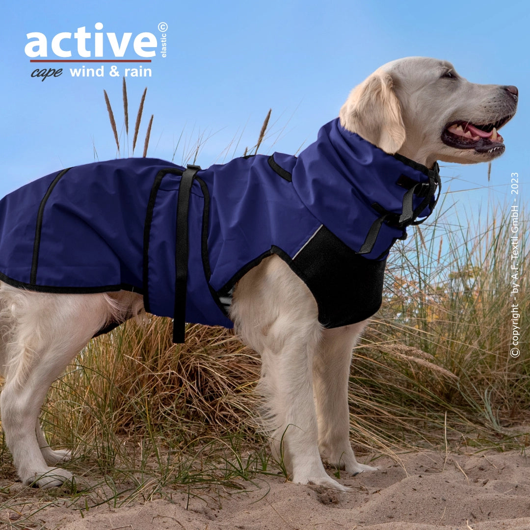 Action Factory Active Cape Elastic Wind & Regen hondenjas in oranje, wind- en regenwerende hondenregenjas met elastische pasvorm en 3000 mm waterkolom voor wandelen, training en outdoor, Dog - Expert webshop voor gespecialiseerd hondenmateriaal