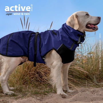 Action Factory Active Cape Elastic Wind & Regen hondenjas in oranje, wind- en regenwerende hondenregenjas met elastische pasvorm en 3000 mm waterkolom voor wandelen, training en outdoor, Dog - Expert webshop voor gespecialiseerd hondenmateriaal