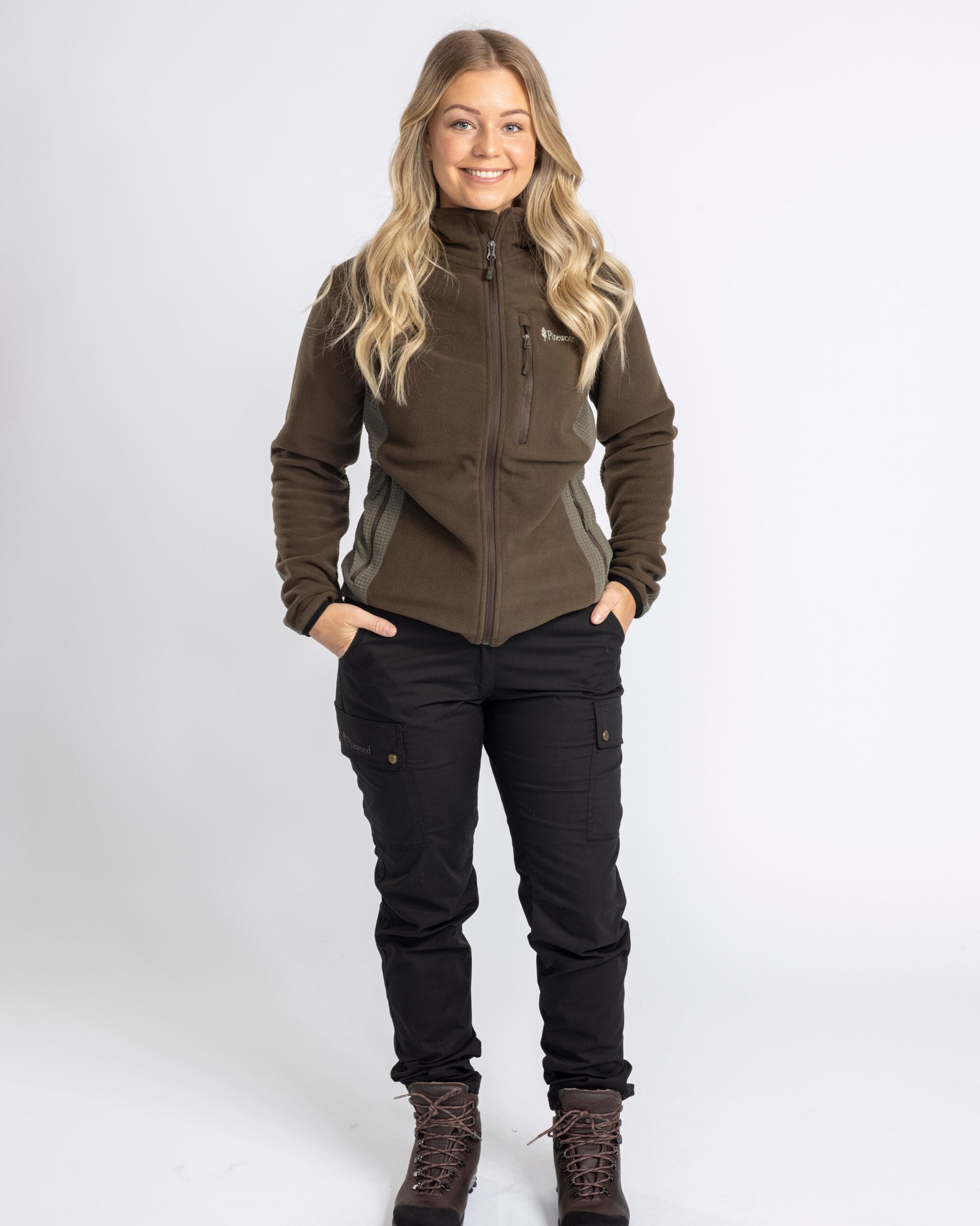 Dames fleece van gerecycled polyester met ritszakken, licht en comfortabel