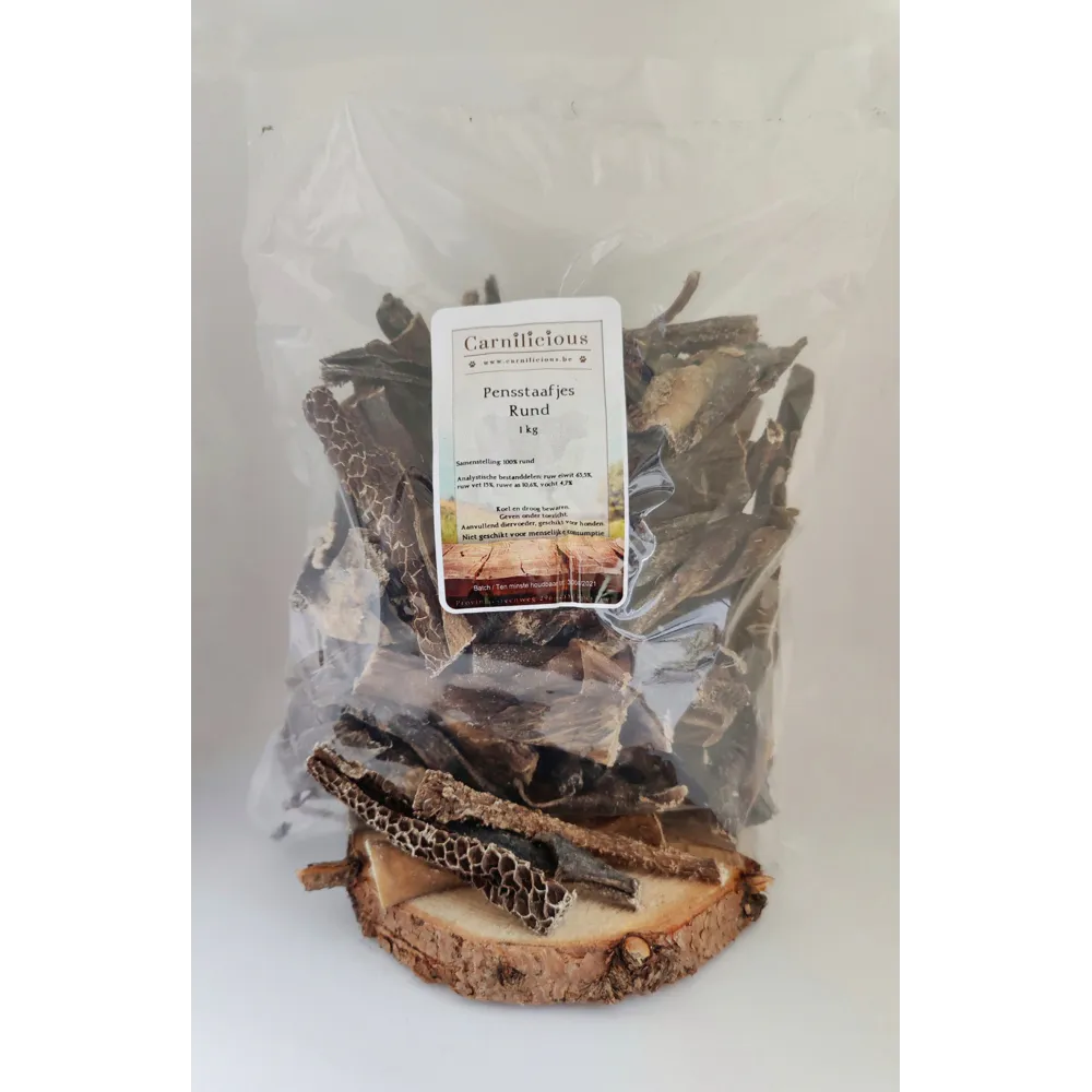 Carnilicious Pensstaafjes Rund, natuurlijke hondensnack en kauwsnack van rund voor honden, ideaal als tussendoortje of beloning,Dog - Expert webshop voor gespecialiseerd hondenmateriaal
