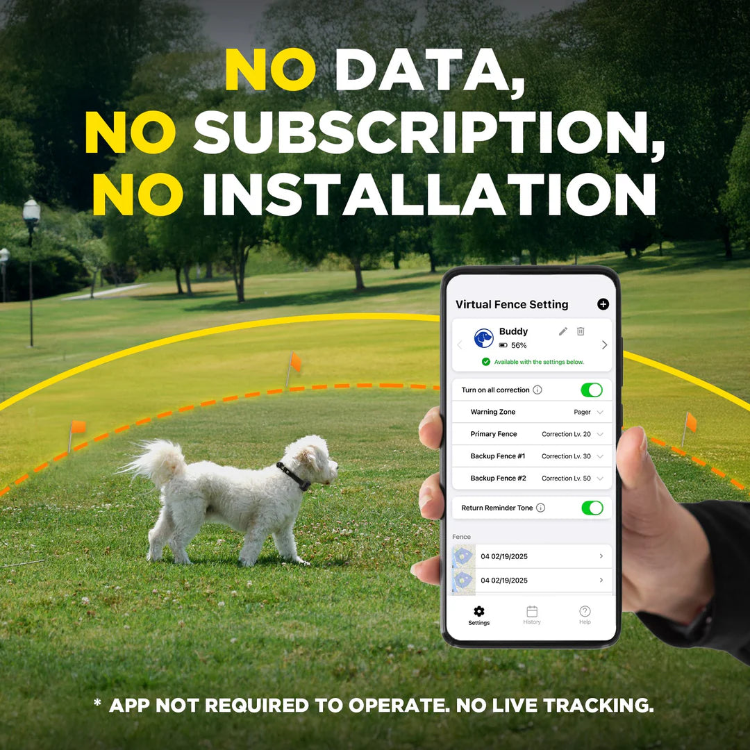Dogtra GPS Fence draadloze GPS hondenomheining zonder abonnement, waterdichte GPS-halsband met virtuele omheining, veilige trainingsfuncties en instelbare grenzen voor grote tuinen en terreinen, Dog - Expert webshop voor gespecialiseerd hondenmateriaal
