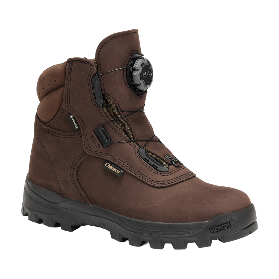 Chiruca Boxer BOA Brown stevige bruine GORE-TEX wandelschoen met BOA® Fit System en Vibram® zool voor hondensport, hondentraining, wandelen, outdoor en jacht,Dog - Expert webshop voor gespecialiseerd hondenmateriaal