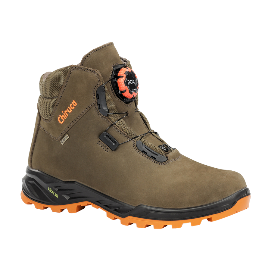 Chiruca Cares BOA H-V G/O halfhoge wandelschoen met GORE-TEX®, BOA® en Vibram® zool voor hondensport, hondentraining, wandelen en jacht,Dog - Expert webshop voor gespecialiseerd hondenmateriaal