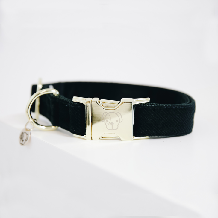 Kentucky Dogwear Corduroy hondenhalsband, stijlvolle corduroy-look van microvezel, binnenzijde versterkt met nylon voor duurzaamheid, verstelbaar met handige clip, gravurehanger voor hondenaam, passend bij Corduroy hondenleiband.