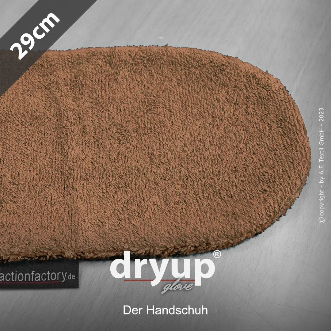 Action Factory Dryup® Glove drooghandschoen voor honden van 100% katoen, absorberende hondenhanddoek voor het drogen van poten en vacht na regen, modder en wandelingen, Dog - Expert webshop voor gespecialiseerd hondenmateriaal