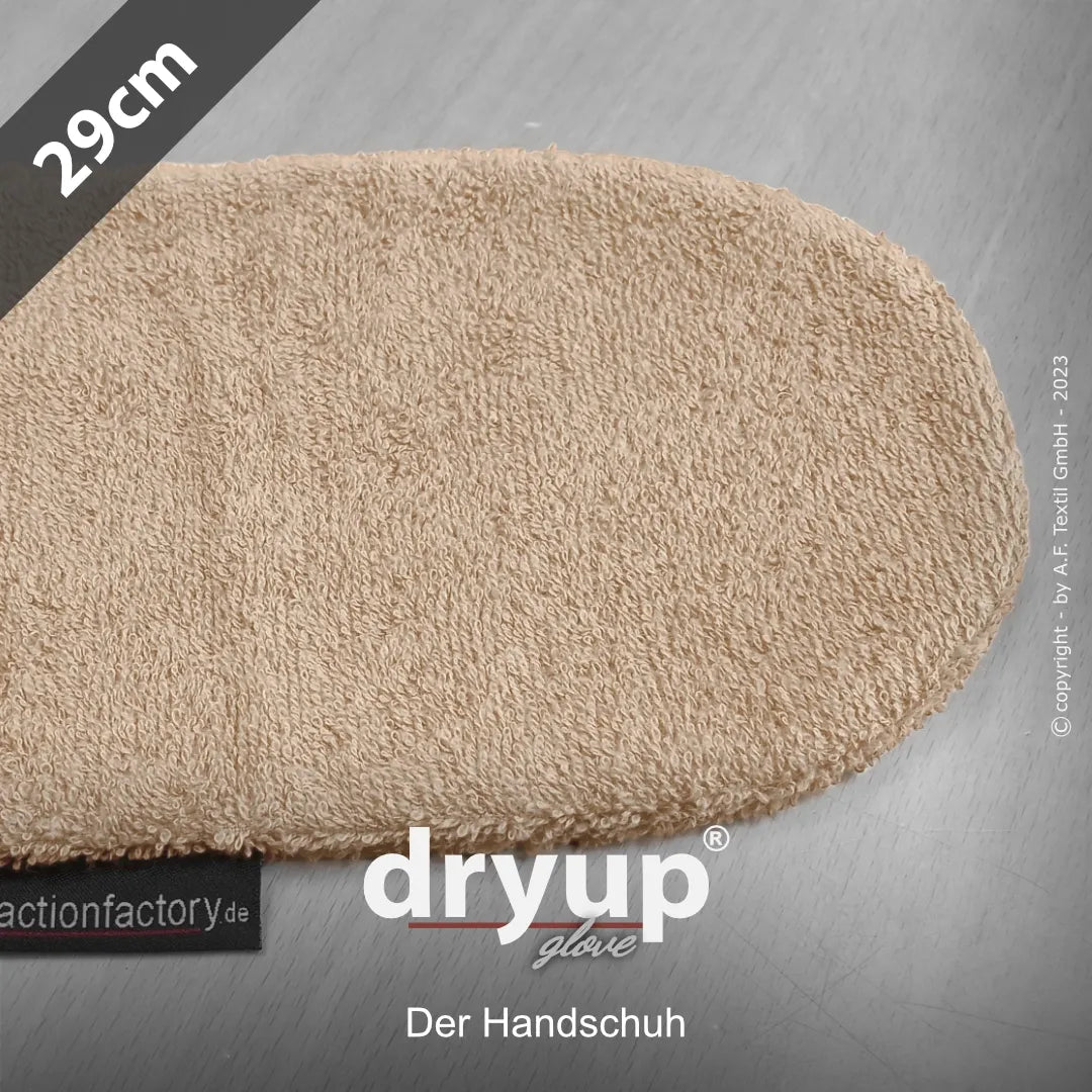 Action Factory Dryup® Glove drooghandschoen voor honden van 100% katoen, absorberende hondenhanddoek voor het drogen van poten en vacht na regen, modder en wandelingen, Dog - Expert webshop voor gespecialiseerd hondenmateriaal
