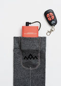 HeatX Heated Everyday Socks V2 verwarmde sokken met batterij in olijfgroen, met merinowolmix, 3 warmtestanden en actieve teenverwarming voor warme voeten tijdens wandelen, wintersport, hondensport en outdooractiviteiten,Dog - Expert webshop voor gespecialiseerd hondenmateriaal