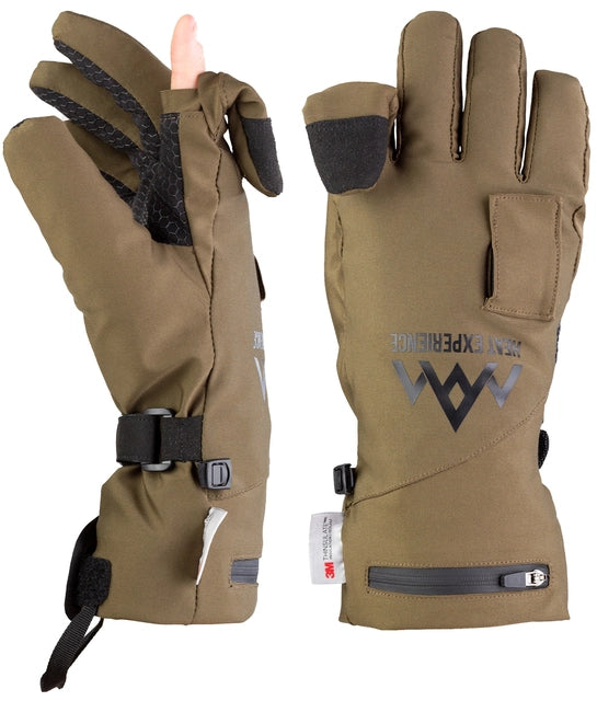 HeatX Heated Hunt Gloves verwarmde jachthandschoenen in Olive Green met 3 warmtestanden, verwarming tot aan de vingertoppen, afneembare schietvinger, touchscreenfunctie en waterdicht ademend membraan, geschikt voor jacht en outdoor,Dog - Expert webshop voor gespecialiseerd hondenmateriaal
