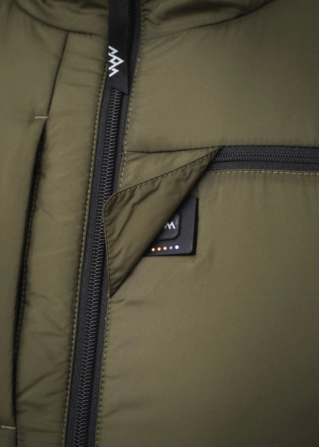 HeatX Heated Hunt Vest Mens V2 verwarmde jachtbodywarmer voor Dames in Olive Green, met 3 warmtestanden en actieve bovenlichaamverwarming, ideaal voor jacht, wandelen en outdoor bij koude omstandigheden, Dog - Expert webshop voor gespecialiseerd hondenmateriaal