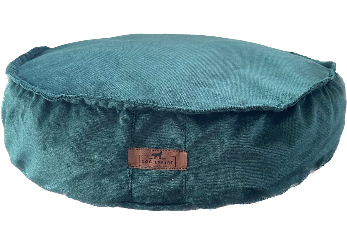 Ronde hondenpoef met fluwelen hoes, comfortabel en afneembaar